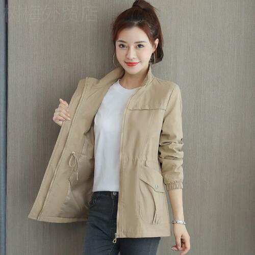 Windbreaker women's spring coat女士春秋款外套显瘦小个子风衣