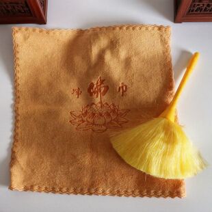 佛像清洁灰尘套装净佛巾佛尘扫刷子擦拭佛塔香炉平灰铲夹香根镊子