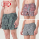 睡裤 格子家居裤 纯棉宽松短裤 衩薄款 男全棉透气舒适大裤 浪莎男士