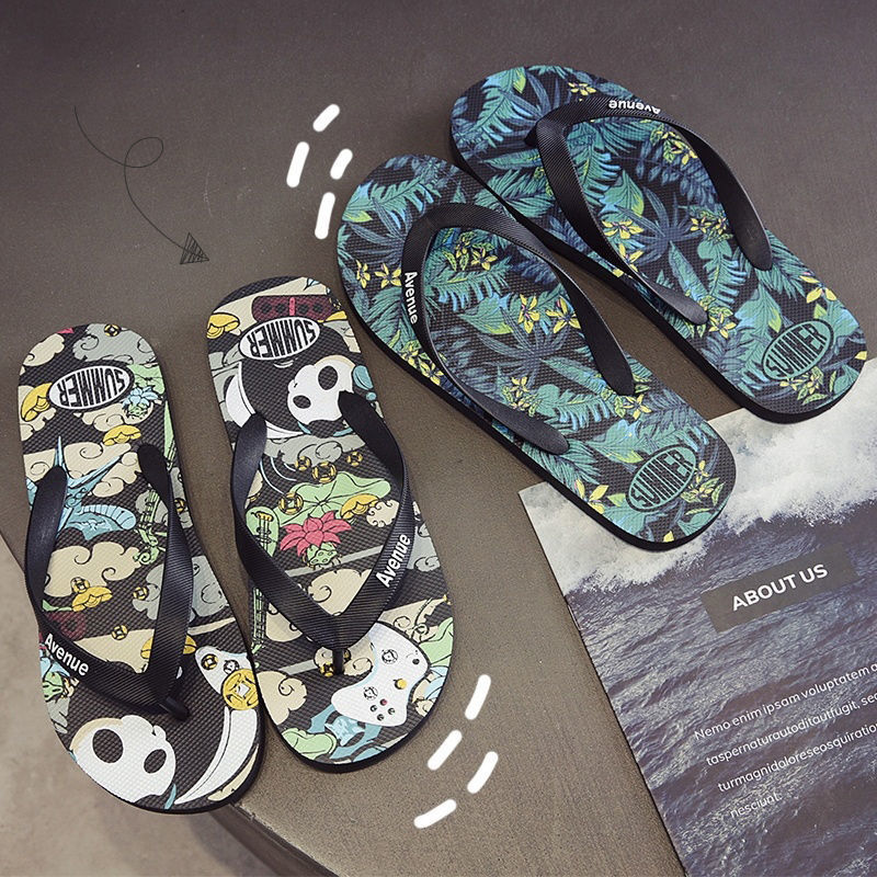 拖鞋男夏人字拖男夹角学生时尚外穿防滑韩版个性社会潮流网红