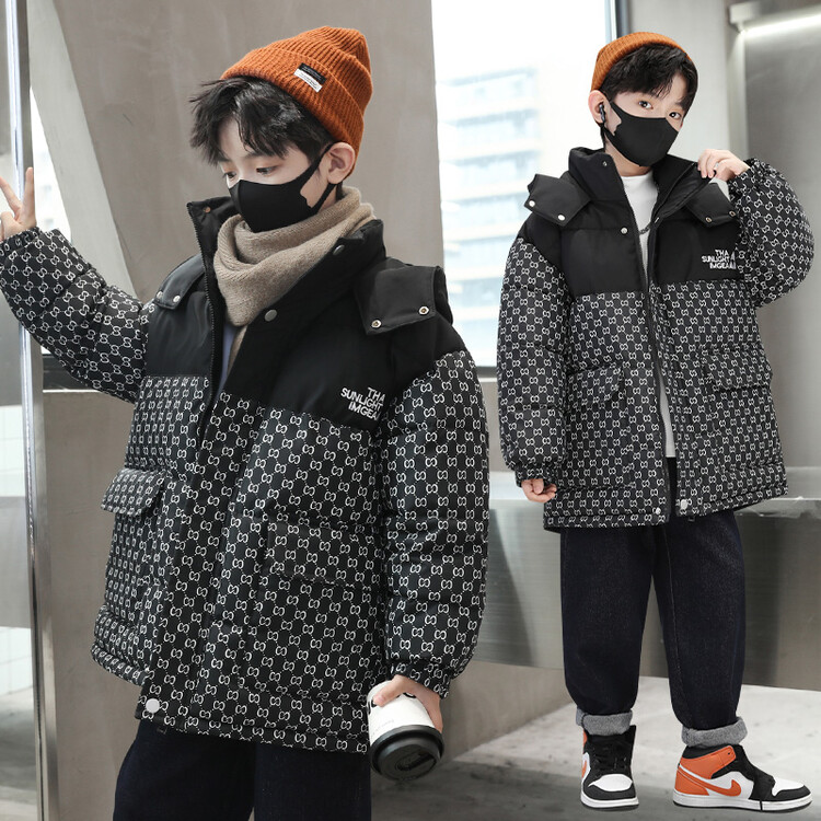 大童男装一米二三四五六年级七八九十岁小孩棉袄上冬衣服学生外套