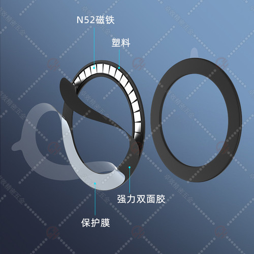 强磁塑胶引磁片magsafe无线充电宝伴侣手机壳磁吸背部贴片引磁环