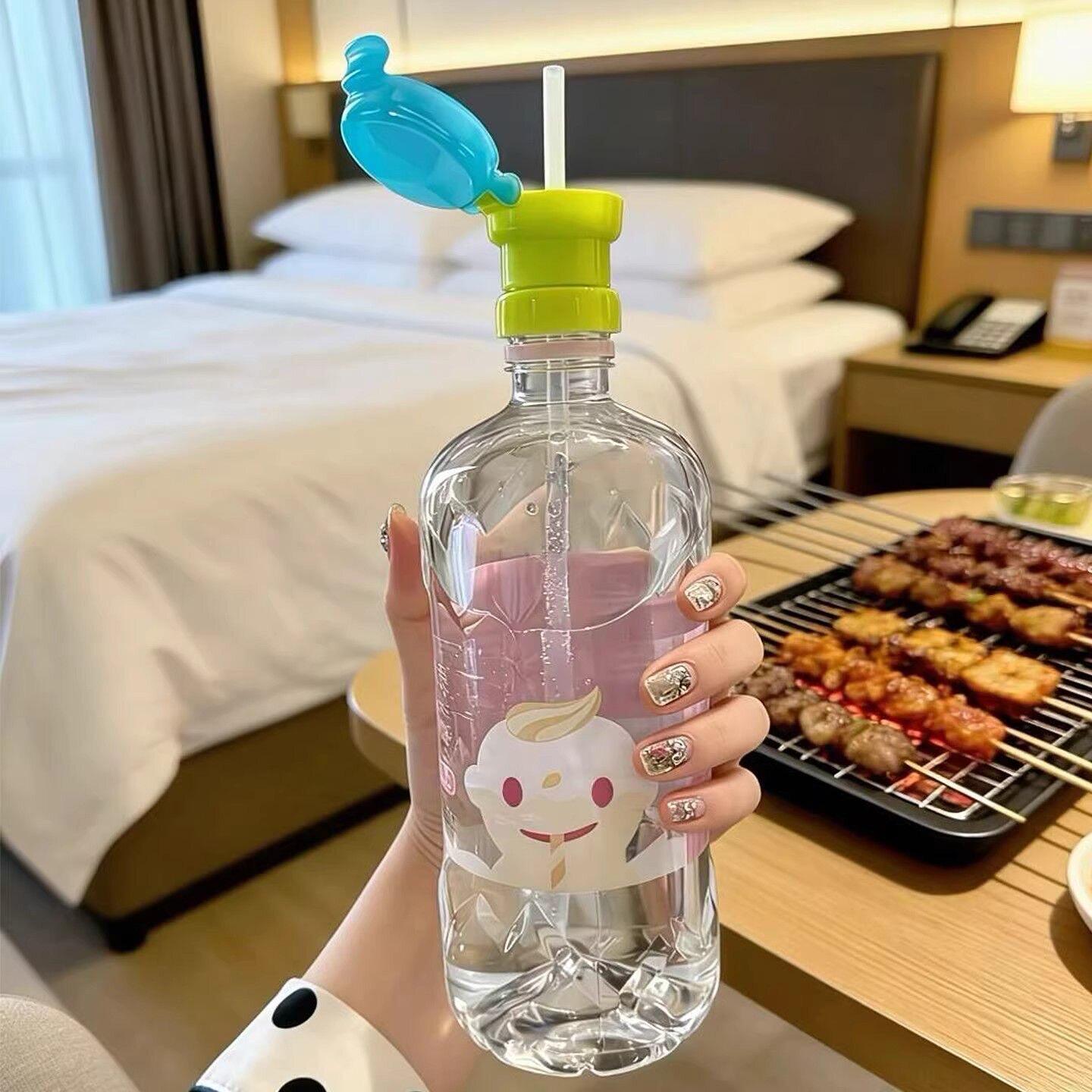 矿泉水瓶盖吸管二合一防呛便携
