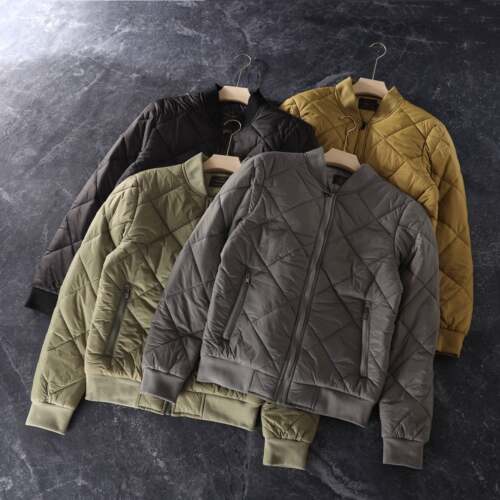 加厚秋冬菱格纹绗缝保暖棉服