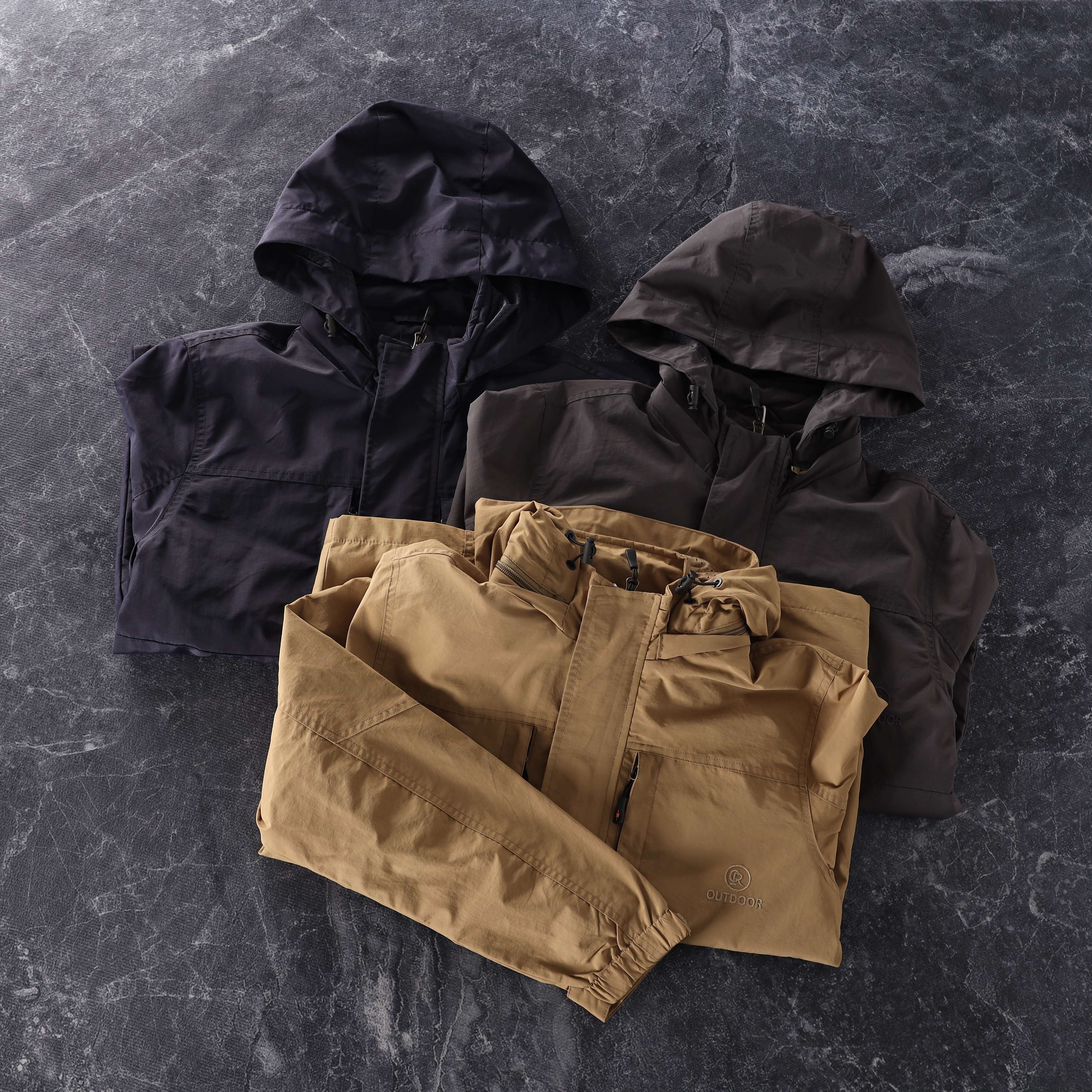 资深大厂出！户外防风防水！外贸男士新品运动休闲连帽冲锋衣夹克