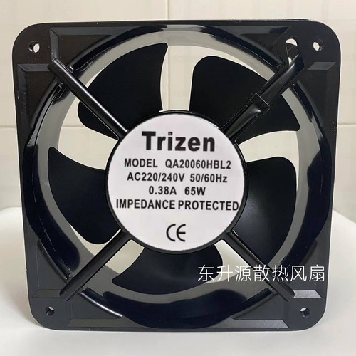 全新Trizen QA20060HBL2 AC220/240V 0.38A 65W 20CM工业轴流风机