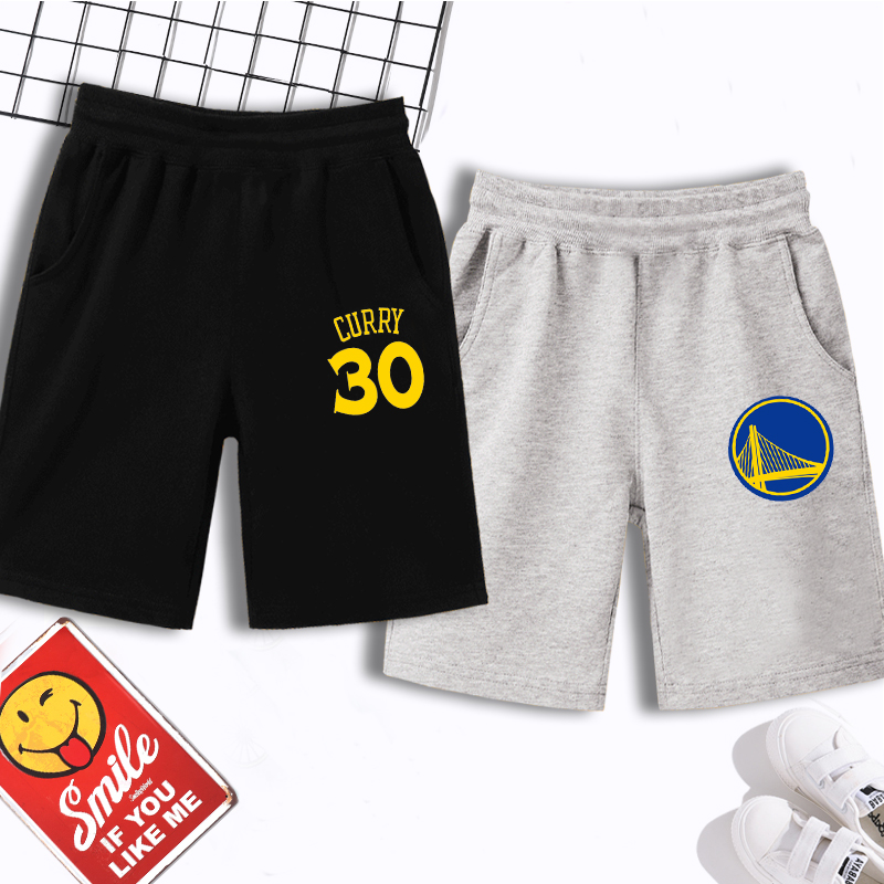 儿童库里短裤男童科比詹姆斯篮球裤中大童欧文五分裤运动训练服潮