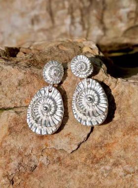 远古印记同款螺化石吊坠项链女耳坠耳钉高级感耳饰耳环秋冬饰品