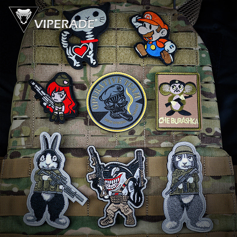 viperade蝰蛇漫威战术个性刺绣魔术贴军迷士气章臂章胸章服装配饰