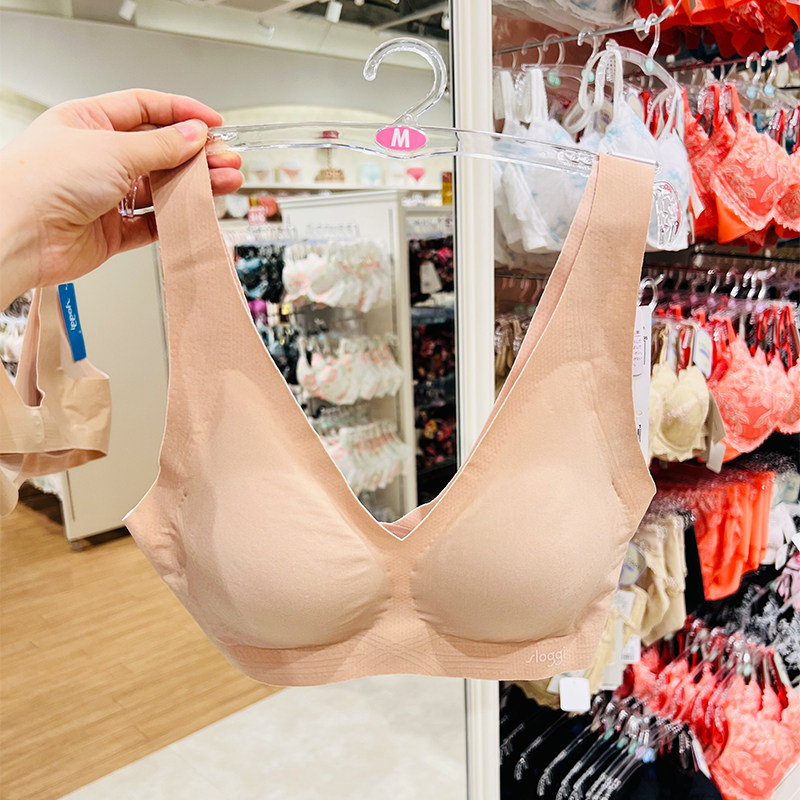 日本代购正品黛安芬胸罩sloggi无痕无钢圈文胸聚拢性感水滴型内衣