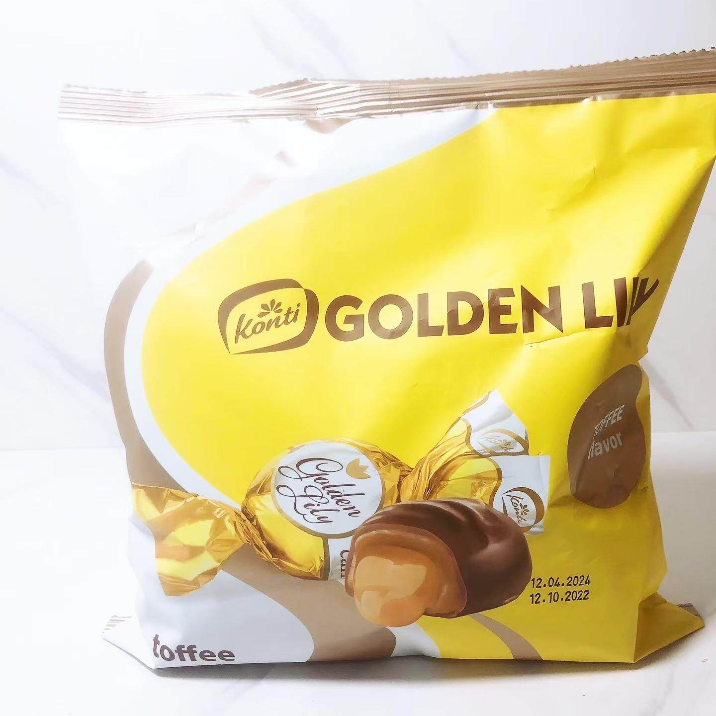 俄罗斯进口糖果康吉金百合炼乳味夹心糖巧克力太妃糖喜糖包邮