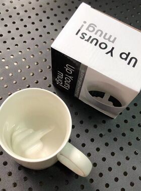 热销中指杯陶瓷马克杯法克杯个性陶瓷中指杯恶搞fuck杯子竖中指