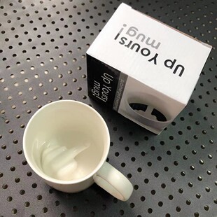 热销中指杯陶瓷马克杯法克杯个性陶瓷中指杯恶搞fuck杯子竖中指