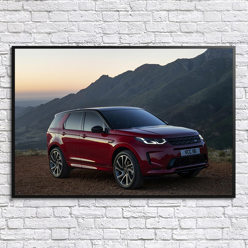 悍马路虎揽胜汽车大海报宿舍高清墙贴挂画4s店越野车相框装饰壁画