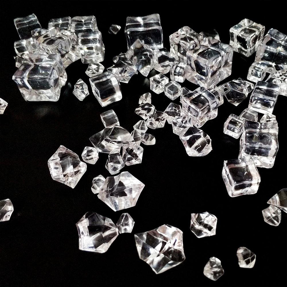 亚克力仿真冰块混假冰粒冰柜酒吧冰桶摄影道具diy城堡游戏机装饰