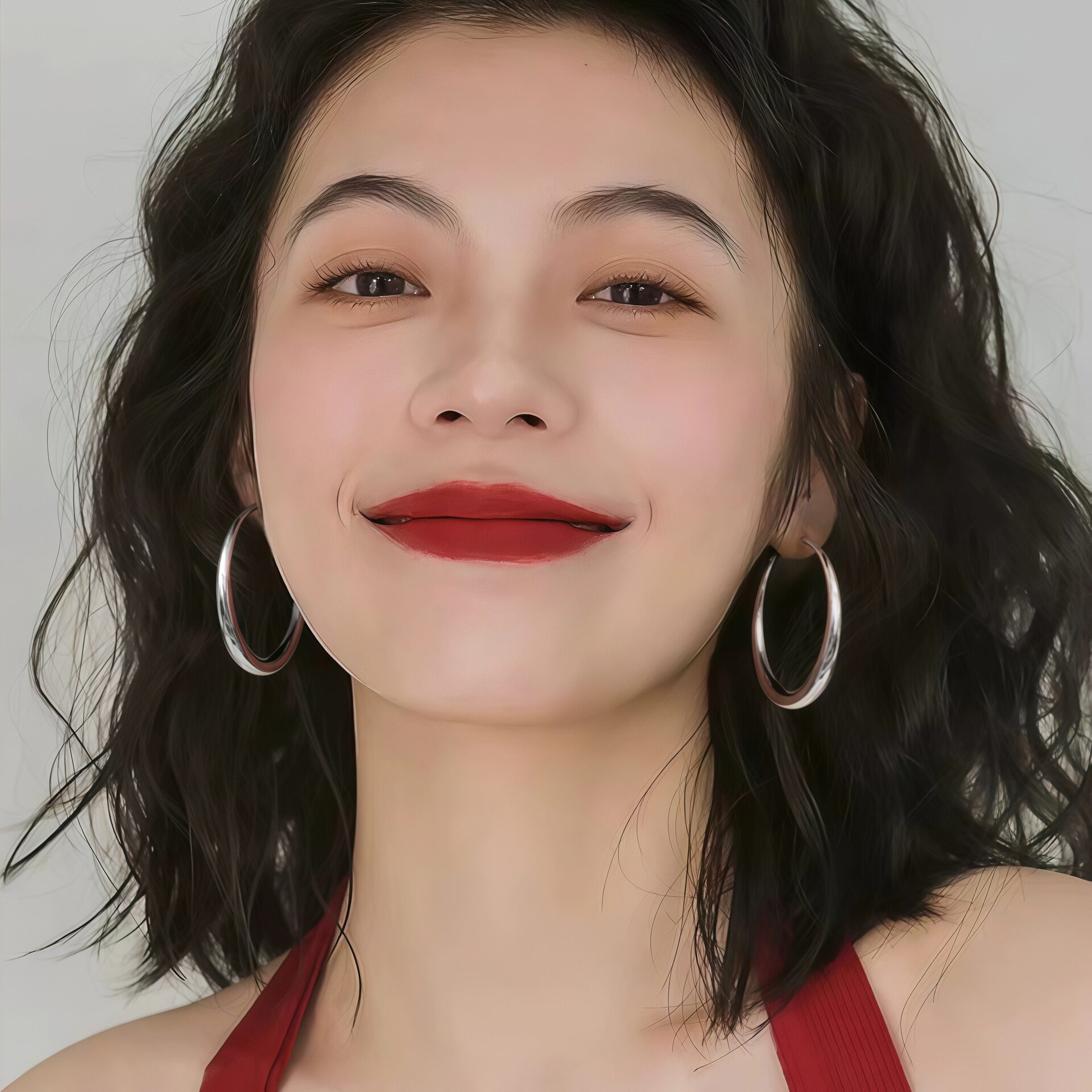 999纯银针圈圈耳环女轻奢高级感耳圈素圈耳夹耳钉大圆圈耳饰