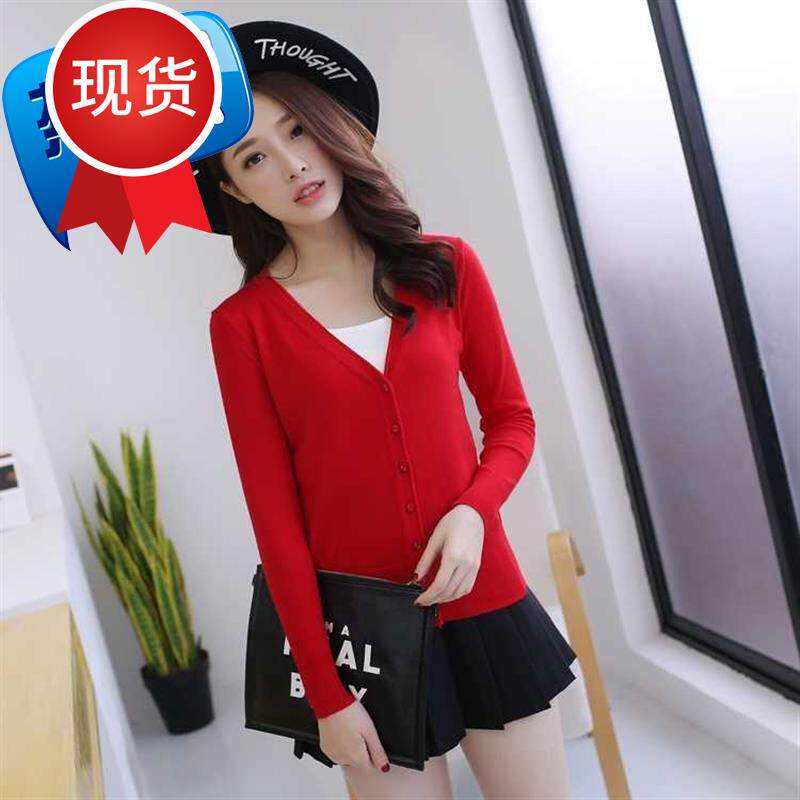 针织衫女开衫5款大码秋春季V领长袖衫外n搭外身毛衣开襟加网扣初|ruв категории Женская одежда, шерстяной свитер - от Buy2taobao.com для оказания профессиональной услуги покупки агента Taobao