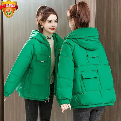 韩版短款面包服连帽加厚羽绒棉衣