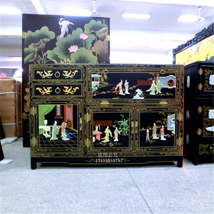 扬州漆器厂家具 柜子*现代中式 新古典 玄关柜 餐边柜 门厅柜装饰