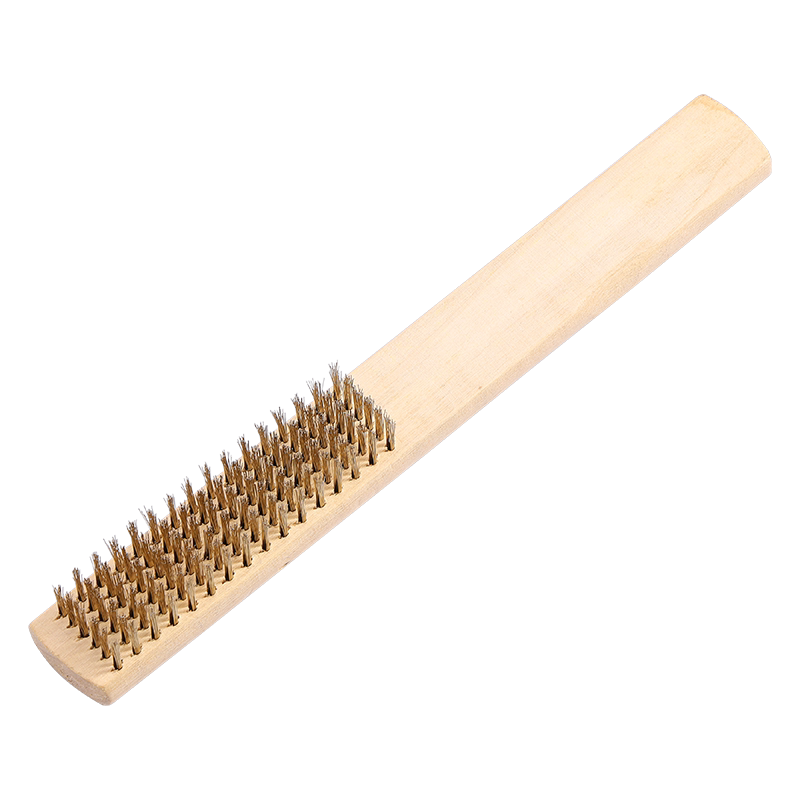 钢丝刷铁刷子除锈烧烤小铜丝加密木柄带柄清洁工业用大全文玩刷地