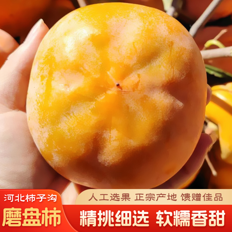 磨盘柿子软甜整箱10斤