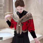 新年红秋冬抗起球针织衫 现货 暮色绒心 保暖简约套头气质外穿毛衣