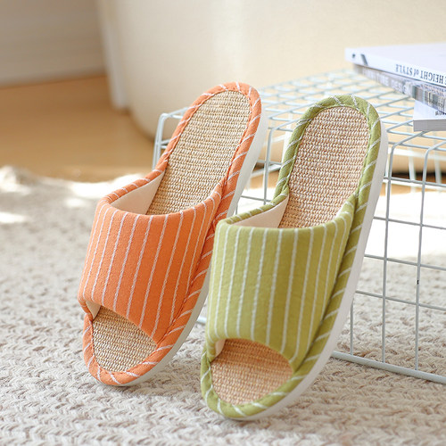 亚麻拖鞋四季地板防滑静音