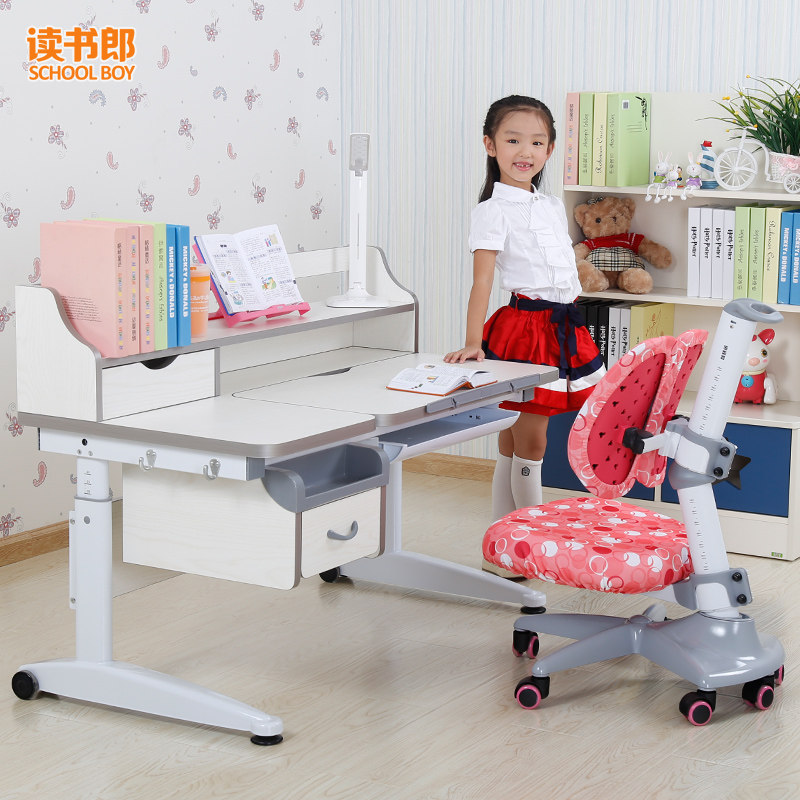 可升降儿童书小孩多功能学习桌椅图片