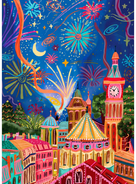 现货 法国进口 Pieces and Peace 小众拼图 花火之光 烟花 500片