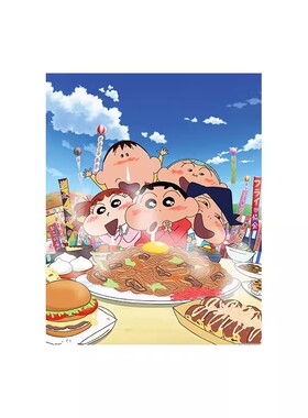 3D-JP 蜡笔小新动漫卡通平面塑胶拼图玩具 超美味炒面 500片 3djp