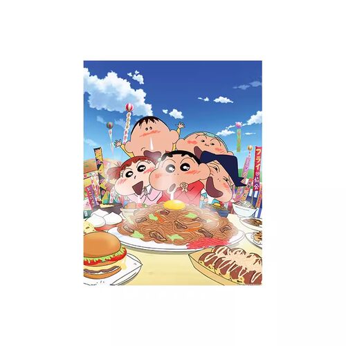3D-JP 蜡笔小新动漫卡通平面塑胶拼图玩具 超美味炒面 500片 3djp