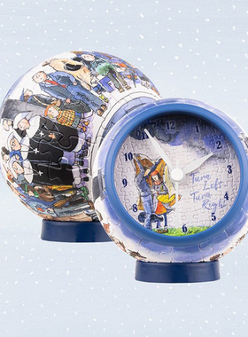 绝版 3D-JP塑料台钟拼图 几米 向左走向右走 遮风挡雨 145片 3djp