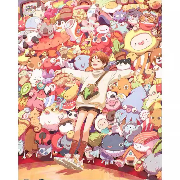 绝版现货 3D-JP塑胶/塑料拼图 东隆咚 玩偶 500片 3djp H2573