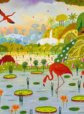 现货 法国 Pieces and Peace 进口小众拼图 加勒比火烈鸟 1000片