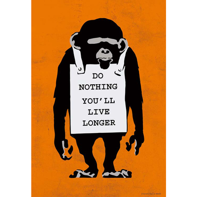 日本Beverly进口拼图 涂鸦教父 Banksy 躺得越平 活得越久 300片