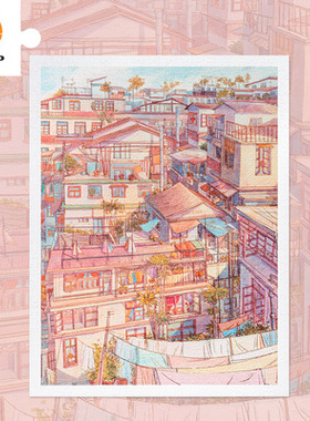 绝版现货 3D-JP平面塑料拼图 旧天台记忆 1200片 3djp