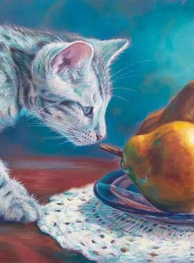 绝版现货 3D-JP塑料拼图  Lucie Bilodeau 猫咪探索中1000片 3djp