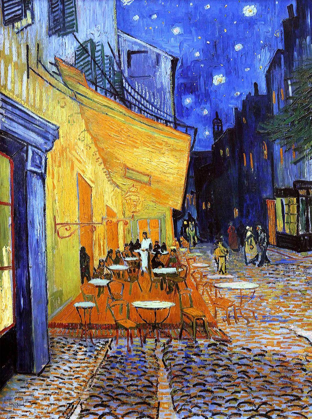 现货 3d-jp 塑料平面拼图 名画 梵高 星空下的咖啡屋 1200片 3djp