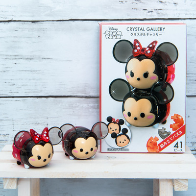 现货 日本HANAYAMA进口立体拼图 3D水晶玩具 米奇米妮叠叠乐 41片