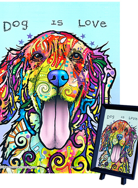 绝版现货 3D-JP塑料平面拼图 忠实伙伴 狗 迷你150片 赠画框 3djp