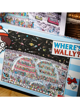 绝版3D-JP塑料平面拼图 Where's Wally 威利在哪里 太空日常 3djp