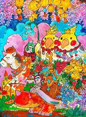 绝版现货 3D-JP塑料平面拼图 泡面 国王皇后 500片 3djp