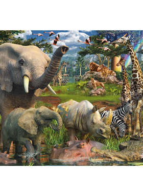 绝版现货 德国Ravensburger进口拼图 17823 野生动物大观 18000片