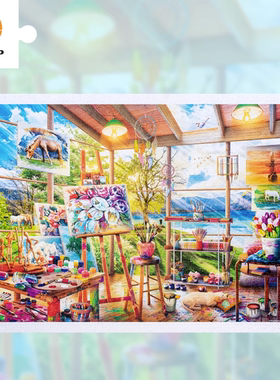 绝版现货 3D-JP平面塑料拼图 Eduard 艺术家工作室 1200片 3djp