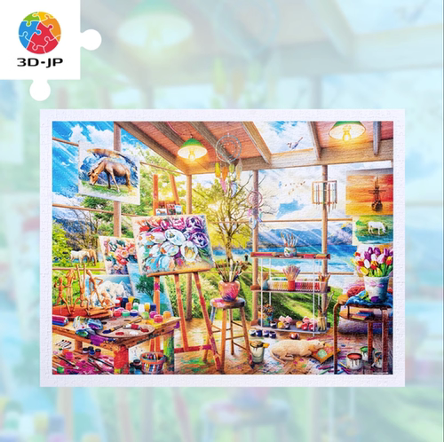 绝版现货 3D-JP平面塑料拼图 Eduard 艺术家工作室 1200片 3djp
