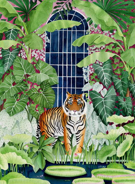 现货 Pieces and Peace 法国进口小众拼图 绿影中的猛虎 1000片