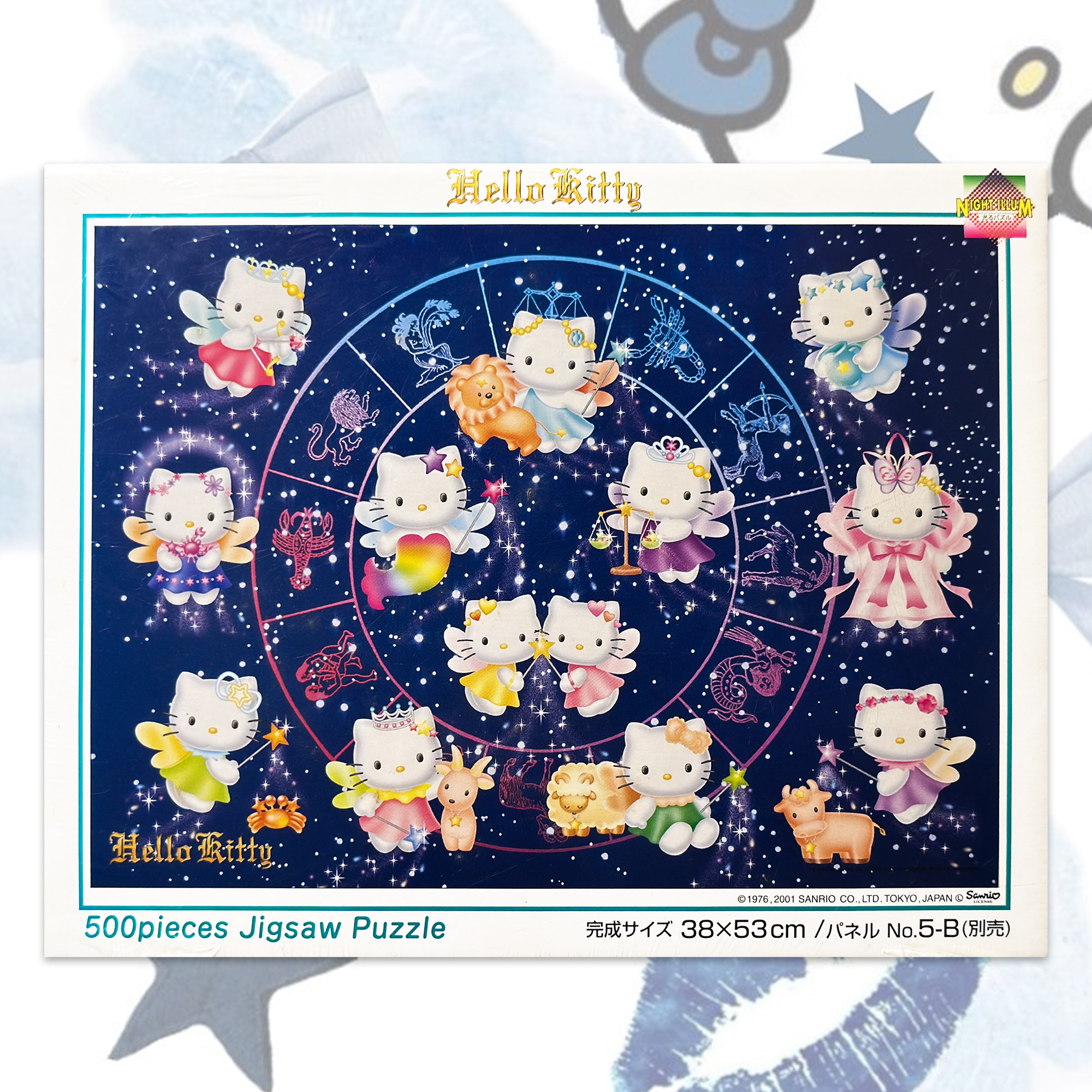 绝版现货 日本YANOMAN进口拼图 Hello Kitty 十二星座 夜光 500片