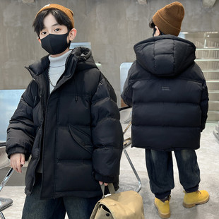 冬季短款羽绒服男孩2025新款初中高中学生加厚外套青少年大童
