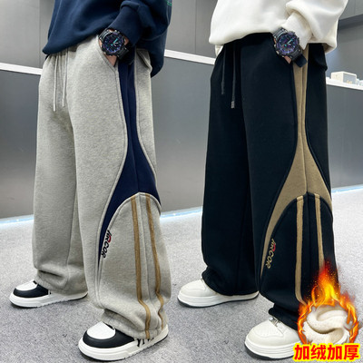 超好看男童裤子冬2025新款今年流行爆款冬一体绒加厚加绒潮款