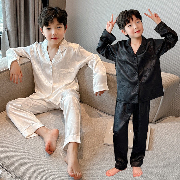 2025新款今年流行爆款睡衣男童加肥加大超火青少年初中生15岁